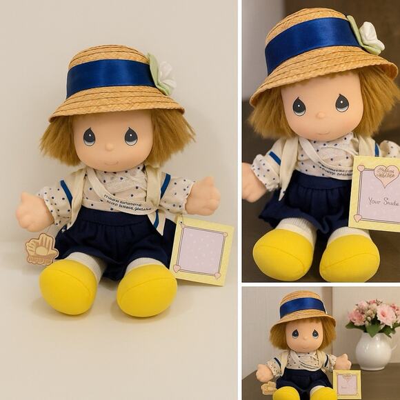 Precious Moments 1990 Easter Edition Applause Doll “Your Smile” Straw Hat - Picture 1 of 8
